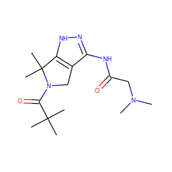 CN(C)CC(=O)Nc1n[nH]c2c1CN(C(=O)C(C)(C)C)C2(C)C ZINC000045365807