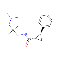 CN(C)CC(C)(C)CNC(=O)[C@H]1C[C@@H]1c1ccccc1 ZINC000098111559