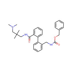 CN(C)CC(C)(C)CNC(=O)c1ccccc1-c1ccccc1CNC(=O)OCc1ccccc1 ZINC000013493164