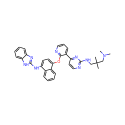 CN(C)CC(C)(C)CNc1nccc(-c2cccnc2Oc2ccc(Nc3nc4ccccc4[nH]3)c3ccccc23)n1 ZINC000049775623