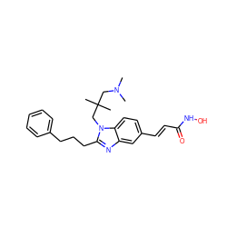 CN(C)CC(C)(C)Cn1c(CCCc2ccccc2)nc2cc(/C=C/C(=O)NO)ccc21 ZINC000038335032