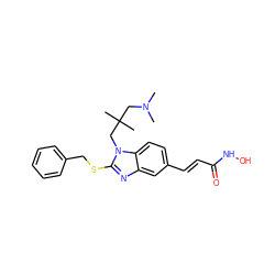 CN(C)CC(C)(C)Cn1c(SCc2ccccc2)nc2cc(/C=C/C(=O)NO)ccc21 ZINC000036426064