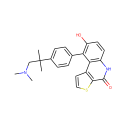 CN(C)CC(C)(C)c1ccc(-c2c(O)ccc3[nH]c(=O)c4sccc4c23)cc1 ZINC000221746771