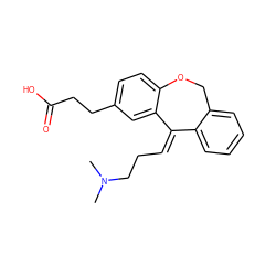 CN(C)CC/C=C1/c2ccccc2COc2ccc(CCC(=O)O)cc21 ZINC000013455781