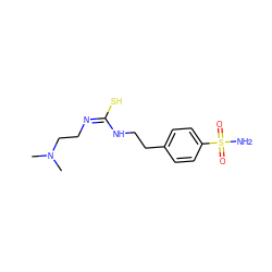 CN(C)CC/N=C(/S)NCCc1ccc(S(N)(=O)=O)cc1 ZINC000016221658