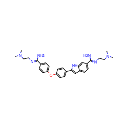 CN(C)CC/N=C(\N)c1ccc(Oc2ccc(-c3cc4ccc(/C(N)=N/CCN(C)C)cc4[nH]3)cc2)cc1 ZINC000045366626