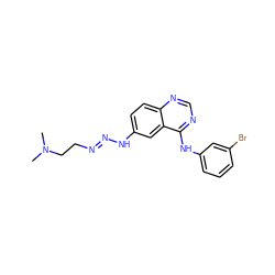 CN(C)CC/N=N/Nc1ccc2ncnc(Nc3cccc(Br)c3)c2c1 ZINC000013527514