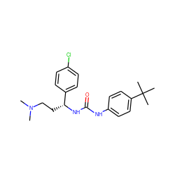 CN(C)CC[C@@H](NC(=O)Nc1ccc(C(C)(C)C)cc1)c1ccc(Cl)cc1 ZINC000013684869