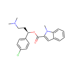 CN(C)CC[C@@H](OC(=O)c1cc2ccccc2n1C)c1ccc(Cl)cc1 ZINC000013684975