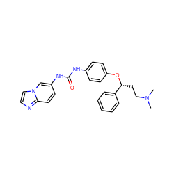 CN(C)CC[C@@H](Oc1ccc(NC(=O)Nc2ccc3nccn3c2)cc1)c1ccccc1 ZINC000169345036