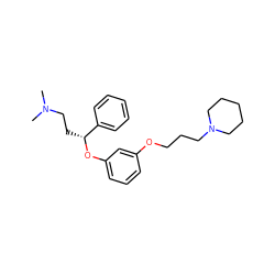 CN(C)CC[C@@H](Oc1cccc(OCCCN2CCCCC2)c1)c1ccccc1 ZINC000028892801