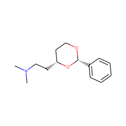 CN(C)CC[C@@H]1CCO[C@H](c2ccccc2)O1 ZINC000071294823