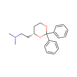 CN(C)CC[C@@H]1CCOC(c2ccccc2)(c2ccccc2)O1 ZINC000071295589