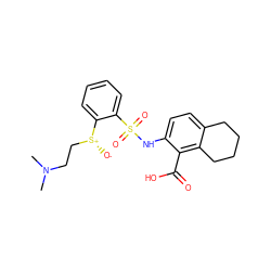 CN(C)CC[S@@+]([O-])c1ccccc1S(=O)(=O)Nc1ccc2c(c1C(=O)O)CCCC2 ZINC000014964769