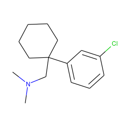 CN(C)CC1(c2cccc(Cl)c2)CCCCC1 ZINC000066098316