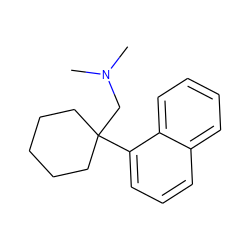 CN(C)CC1(c2cccc3ccccc23)CCCCC1 ZINC000066098310