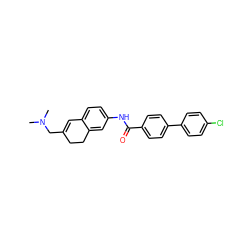 CN(C)CC1=Cc2ccc(NC(=O)c3ccc(-c4ccc(Cl)cc4)cc3)cc2CC1 ZINC000072114813