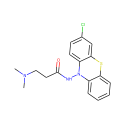 CN(C)CCC(=O)NN1c2ccccc2Sc2cc(Cl)ccc21 ZINC000066258596