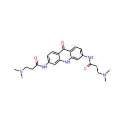 CN(C)CCC(=O)Nc1ccc2c(=O)c3ccc(NC(=O)CCN(C)C)cc3[nH]c2c1 ZINC000101018285