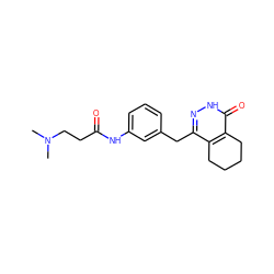 CN(C)CCC(=O)Nc1cccc(Cc2n[nH]c(=O)c3c2CCCC3)c1 ZINC000143838593