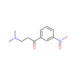 CN(C)CCC(=O)c1cccc([N+](=O)[O-])c1 ZINC000000446294