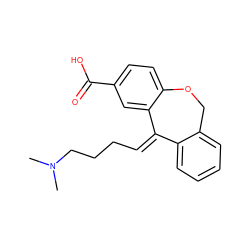 CN(C)CCC/C=C1/c2ccccc2COc2ccc(C(=O)O)cc21 ZINC000013455795