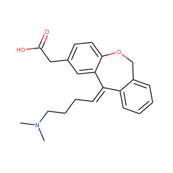 CN(C)CCC/C=C1/c2ccccc2COc2ccc(CC(=O)O)cc21 ZINC000026175887