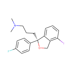 CN(C)CCC[C@@]1(c2ccc(F)cc2)OCc2c(I)cccc21 ZINC000103245803