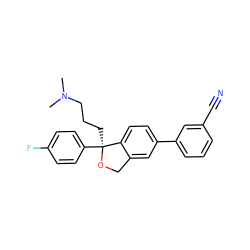 CN(C)CCC[C@@]1(c2ccc(F)cc2)OCc2cc(-c3cccc(C#N)c3)ccc21 ZINC000058564041