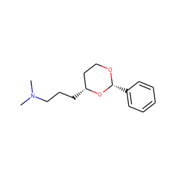 CN(C)CCC[C@@H]1CCO[C@H](c2ccccc2)O1 ZINC000071294986