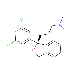 CN(C)CCC[C@]1(c2cc(Cl)cc(Cl)c2)OCc2ccccc21 ZINC000142568774