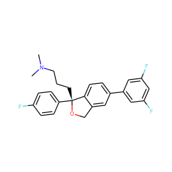 CN(C)CCC[C@]1(c2ccc(F)cc2)OCc2cc(-c3cc(F)cc(F)c3)ccc21 ZINC000058538447