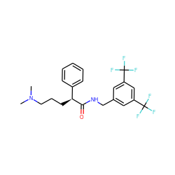 CN(C)CCC[C@H](C(=O)NCc1cc(C(F)(F)F)cc(C(F)(F)F)c1)c1ccccc1 ZINC000034804118