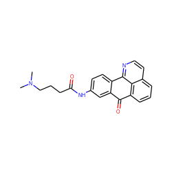 CN(C)CCCC(=O)Nc1ccc2c(c1)C(=O)c1cccc3ccnc-2c13 ZINC000028902710