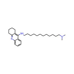 CN(C)CCCCCCCCCCCCNc1c2c(nc3ccccc13)CCCC2 ZINC000013801247