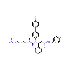 CN(C)CCCCCN(C)C1=Nc2ccccc2[C@H](CC(=O)NCc2ccc(F)cc2)N1c1ccc(-c2ccc(F)cc2)cc1 ZINC001772642002