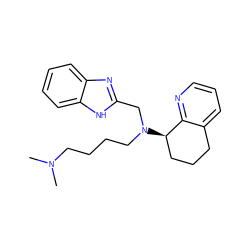 CN(C)CCCCN(Cc1nc2ccccc2[nH]1)[C@@H]1CCCc2cccnc21 ZINC000038411528