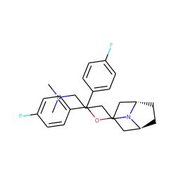 CN(C)CCCCN1[C@H]2CC[C@H]1CC(OC(c1ccc(F)cc1)c1ccc(F)cc1)C2 ZINC000100887716