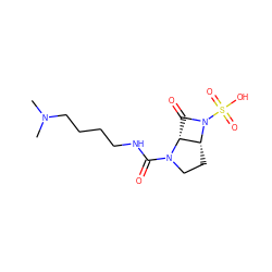 CN(C)CCCCNC(=O)N1CC[C@@H]2[C@H]1C(=O)N2S(=O)(=O)O ZINC000072107816