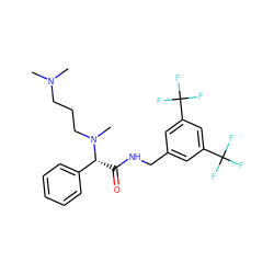 CN(C)CCCN(C)[C@H](C(=O)NCc1cc(C(F)(F)F)cc(C(F)(F)F)c1)c1ccccc1 ZINC000034804109