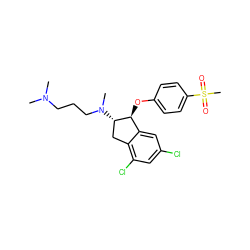 CN(C)CCCN(C)[C@H]1Cc2c(Cl)cc(Cl)cc2[C@@H]1Oc1ccc(S(C)(=O)=O)cc1 ZINC000118260318