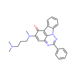 CN(C)CCCN(C)c1cc2nc(-c3ccccc3)nn3c4ccccc4c(c1=O)c23 ZINC000095575943