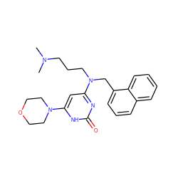 CN(C)CCCN(Cc1cccc2ccccc12)c1cc(N2CCOCC2)[nH]c(=O)n1 ZINC000095554734