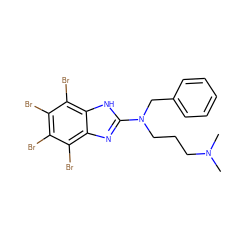 CN(C)CCCN(Cc1ccccc1)c1nc2c(Br)c(Br)c(Br)c(Br)c2[nH]1 ZINC000164749375