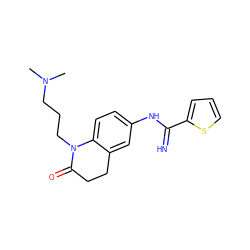 CN(C)CCCN1C(=O)CCc2cc(NC(=N)c3cccs3)ccc21 ZINC000073196015