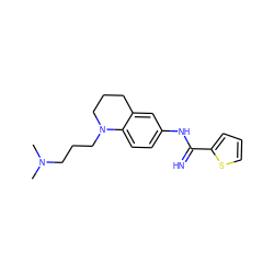 CN(C)CCCN1CCCc2cc(NC(=N)c3cccs3)ccc21 ZINC000073156248