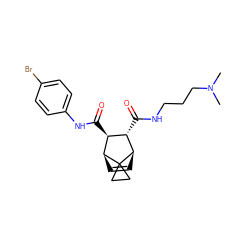 CN(C)CCCNC(=O)[C@H]1[C@H](C(=O)Nc2ccc(Br)cc2)[C@@H]2C=C[C@H]1C21CC1 ZINC000168357663