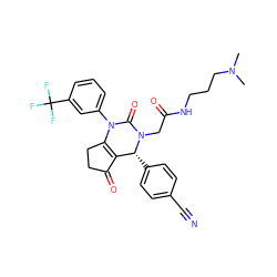 CN(C)CCCNC(=O)CN1C(=O)N(c2cccc(C(F)(F)F)c2)C2=C(C(=O)CC2)[C@H]1c1ccc(C#N)cc1 ZINC001772637849