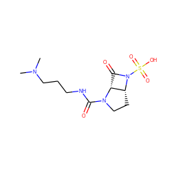 CN(C)CCCNC(=O)N1CC[C@@H]2[C@H]1C(=O)N2S(=O)(=O)O ZINC000072107815