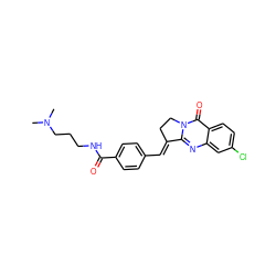 CN(C)CCCNC(=O)c1ccc(/C=C2\CCn3c2nc2cc(Cl)ccc2c3=O)cc1 ZINC000084604178